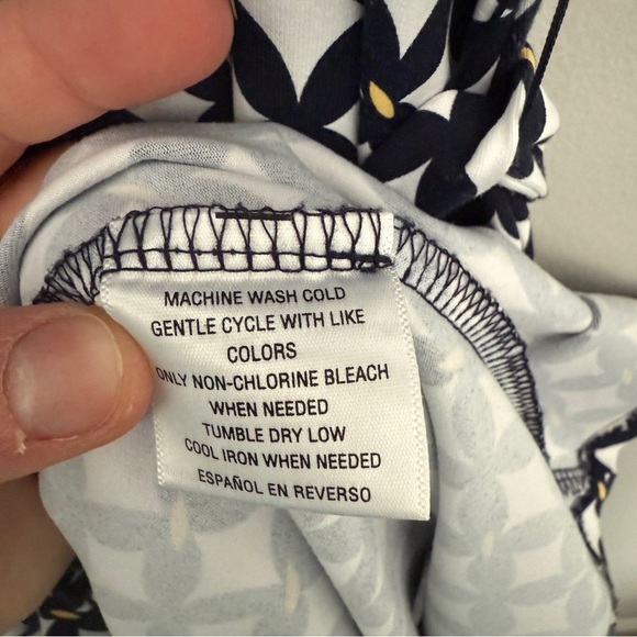 Charter Club Navy White Patterned Shirtdress SMALL - Picture 9 of 11